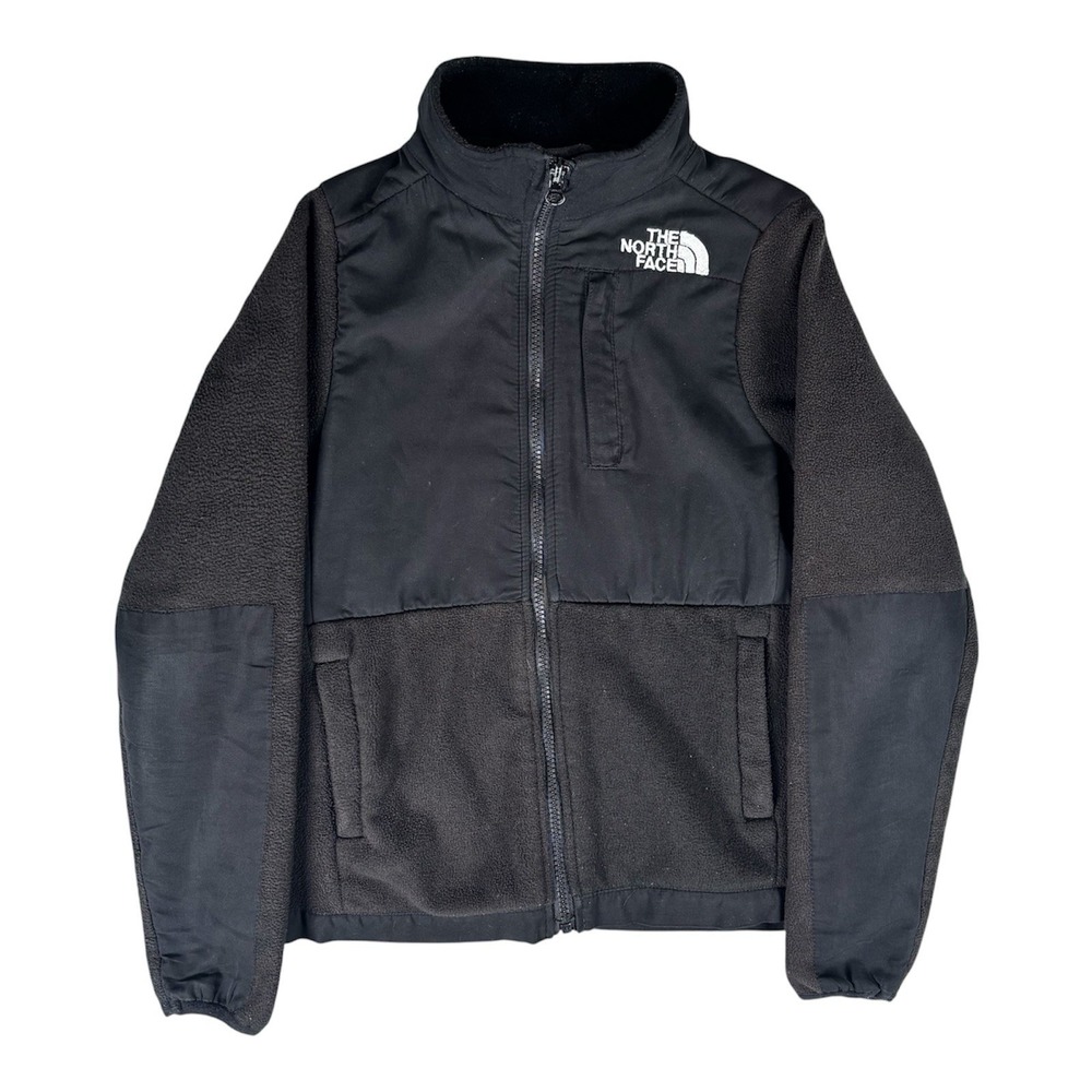 The North Face Kids Fleece Jacket Boys 10/12 Black Full Zip Outdoor Warm